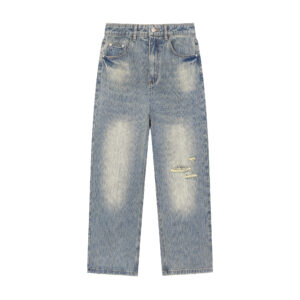 Vintage Wash Distressed Denim Jeans