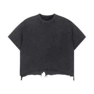 Vintage Wash Boxy Distressed Hem T-Shirt